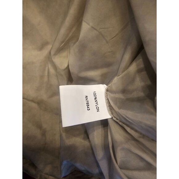 Razzoli Lightweight Parka Jacket Green Gray Artsy Funky Oversized Collar Zipper - Picture 12 of 13